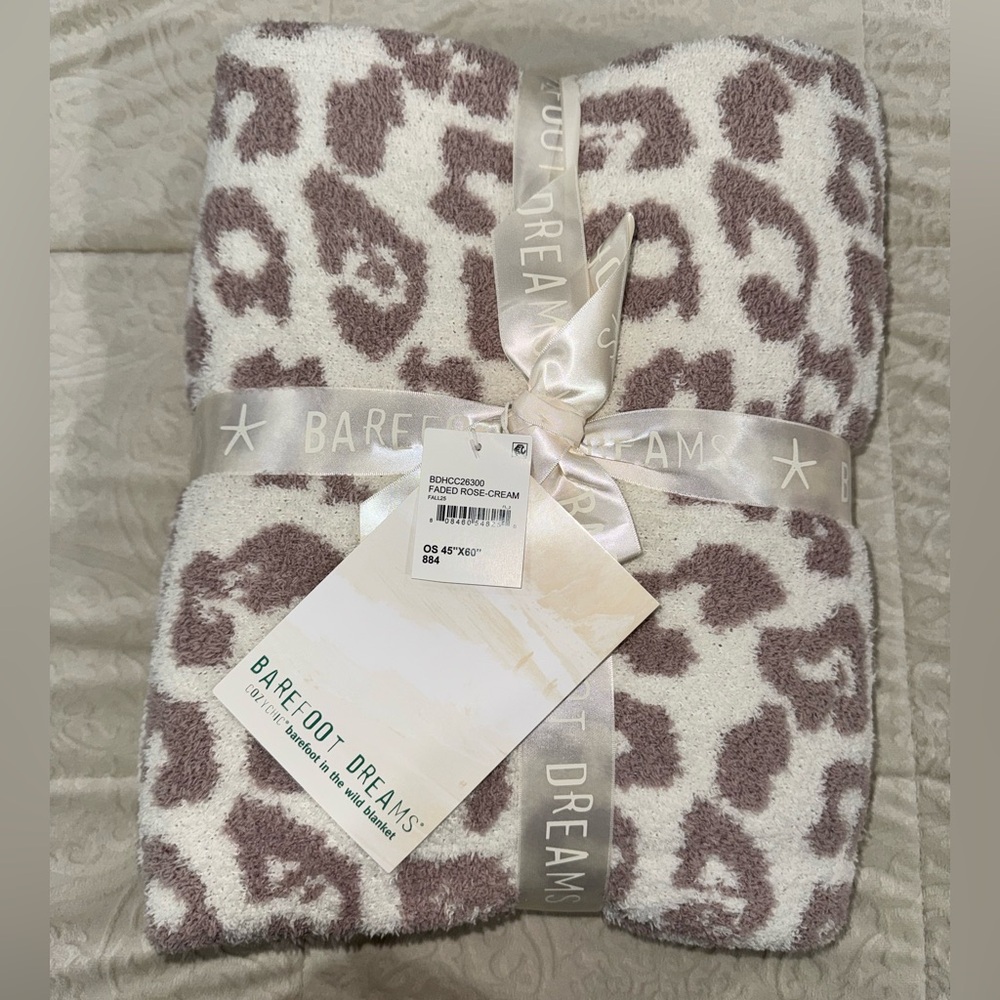 Barefoot Dreams Cozychic Leopard Print Blanket